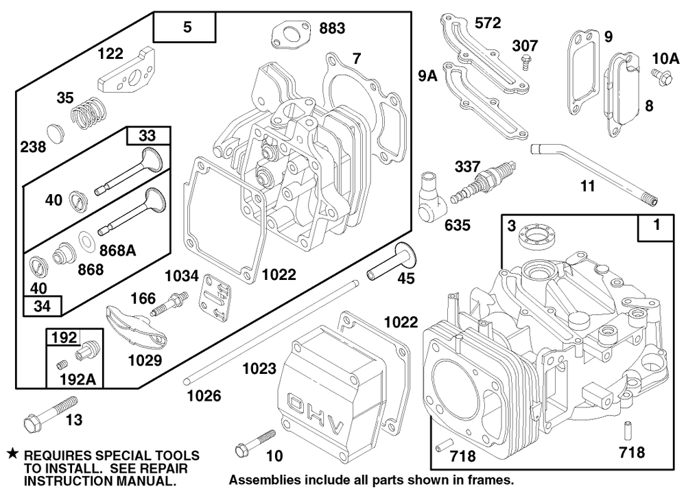 Engine Gts 150 (Model No. 20483 Only) Diagram and Parts List for 20483 790000001 - 799999999 Toro Lawn Mower