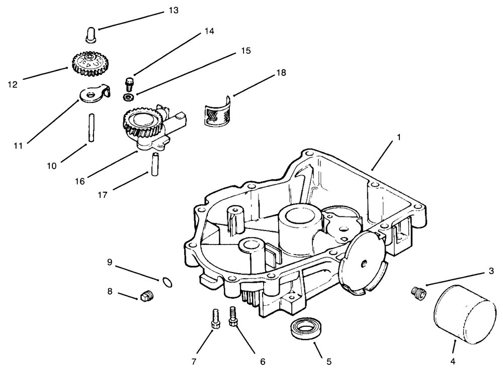 Oil Pan/Lubrication Diagram and Parts List for 30191 690372 - 699999 Toro Lawn Tractor Accessories