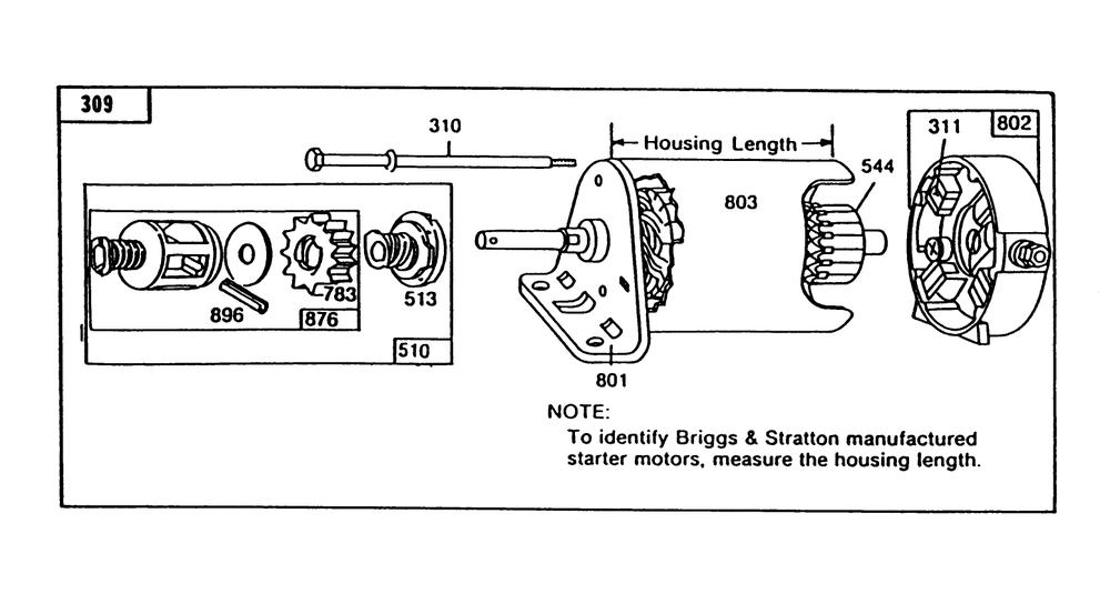 Engine Briggs & Stratton Model 281707-0165-01 Diagram and Parts List for 57430 8000001 - 8999999 Toro Lawn Tractor