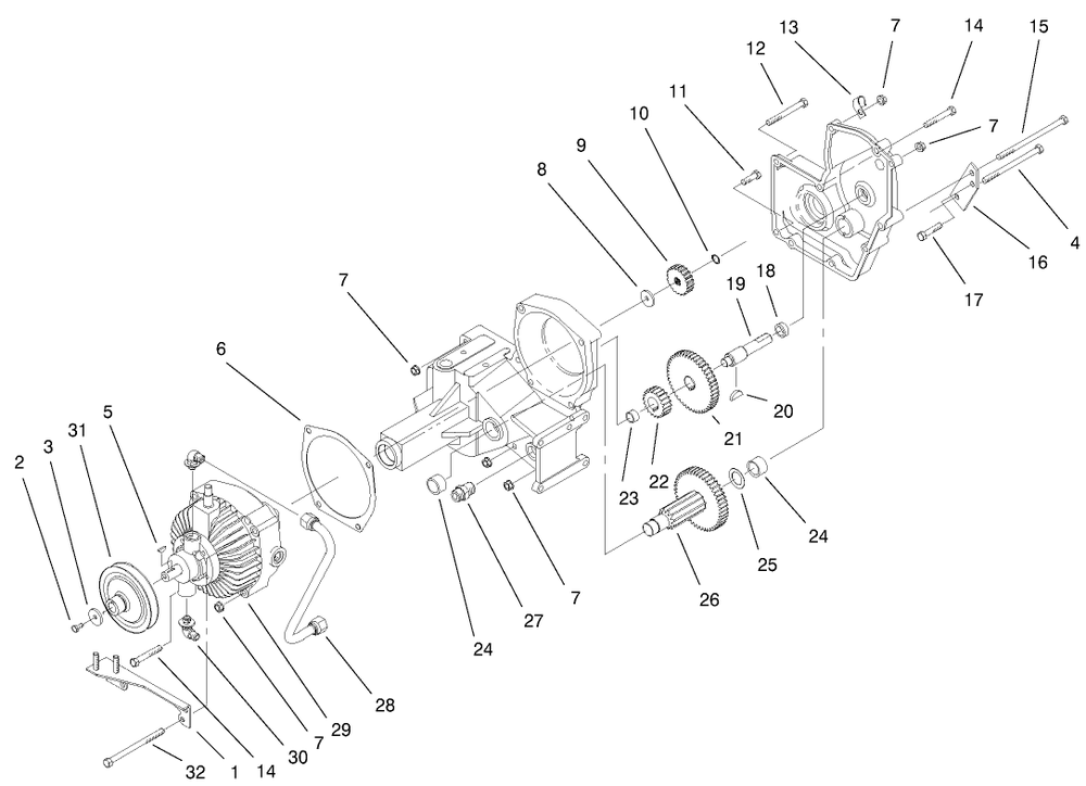 Hydrostatic Transmission (Continued) Diagram and Parts List for 73403 6900001 - 6999999 Toro Lawn Tractor