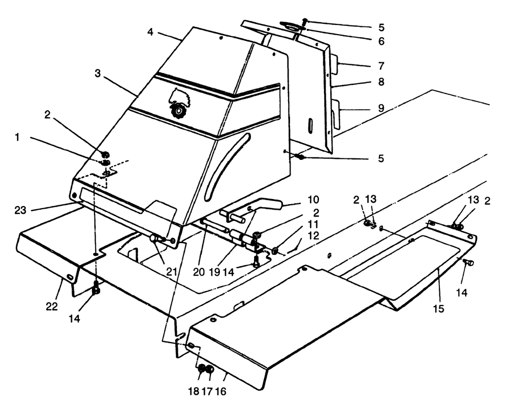 Front Tower Assembly Diagram and Parts List for 56190 2000001 - 2999999 Toro Lawn Tractor
