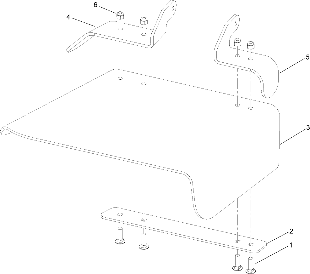 Rubber Deflector Assembly Diagram and Parts List for 74448 (280000001-280999999)(2008) Toro Lawn Mower