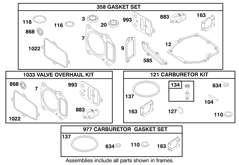 Engine Gts 200 Diagram and Parts List for 20824 9900001 - 9999999 Toro Lawn Mower