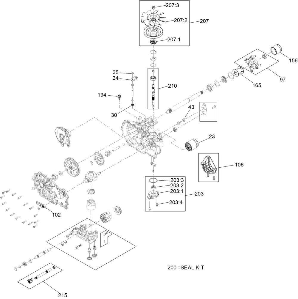 Lh Transaxle Assembly No. 145-8424 Diagram and Parts List for 77294TA 400000000 - 414801564 Toro Lawn Tractor