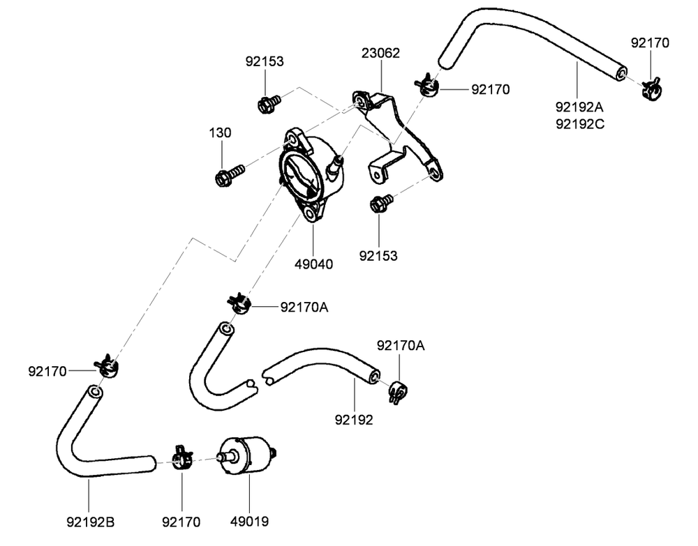 Fuel Tank And Fuel Valve Assembly Diagram and Parts List for 74955CP (290000001-290999999)(2009) Toro Lawn Mower