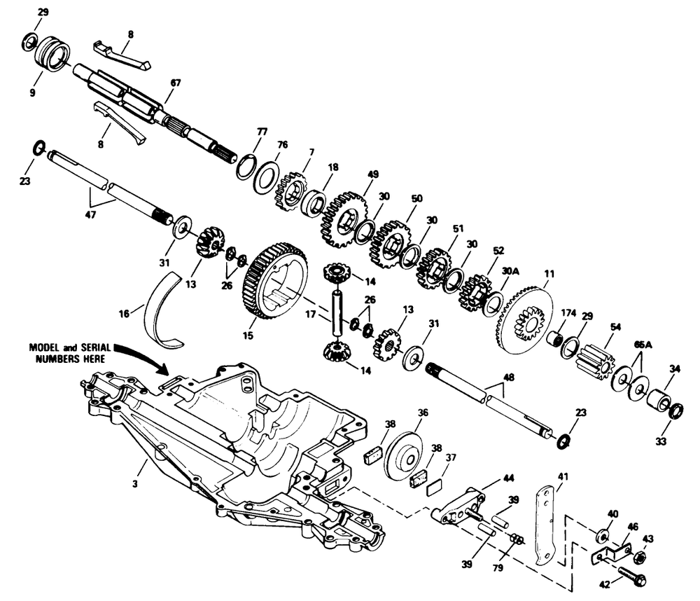 Peerless Transaxle Model No. 915-020 (Cont.) Diagram and Parts List for 71200 5900001 - 5910000 Toro Lawn Tractor