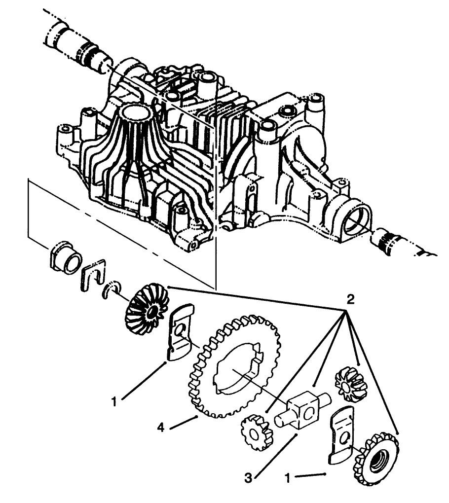 Differential Gear Diagram and Parts List for 72064 6900001 - 6999999 Toro Lawn Tractor