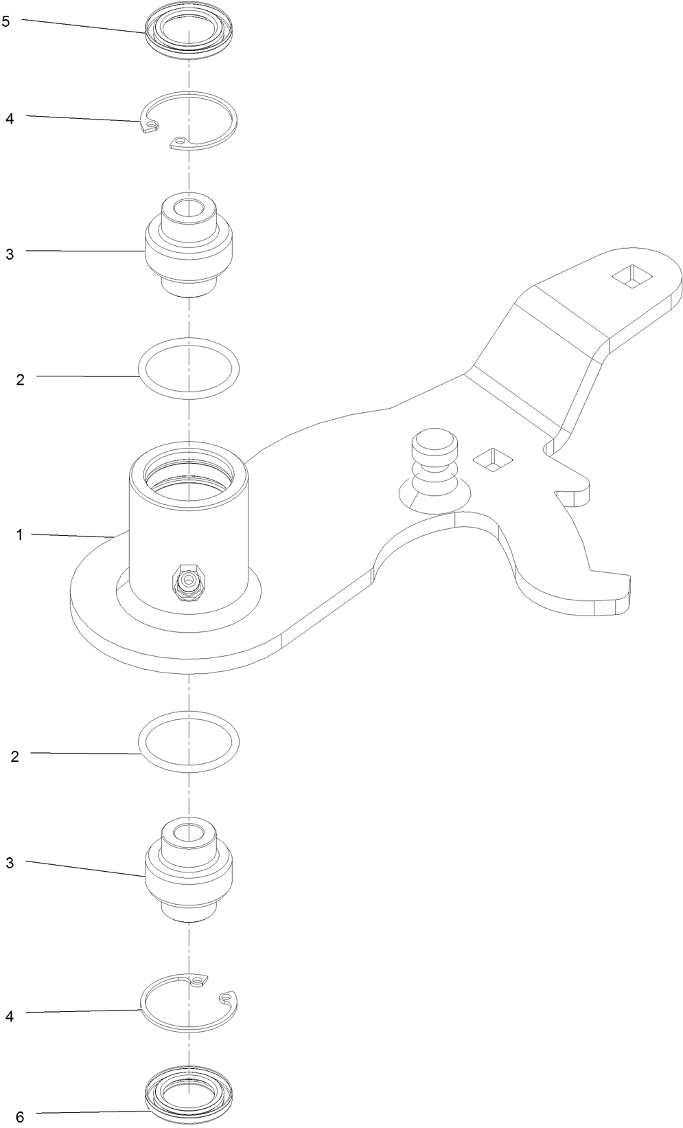 Idler Assembly 1 Diagram and Parts List for 72096 406343181-407109999 Toro Lawn Tractor
