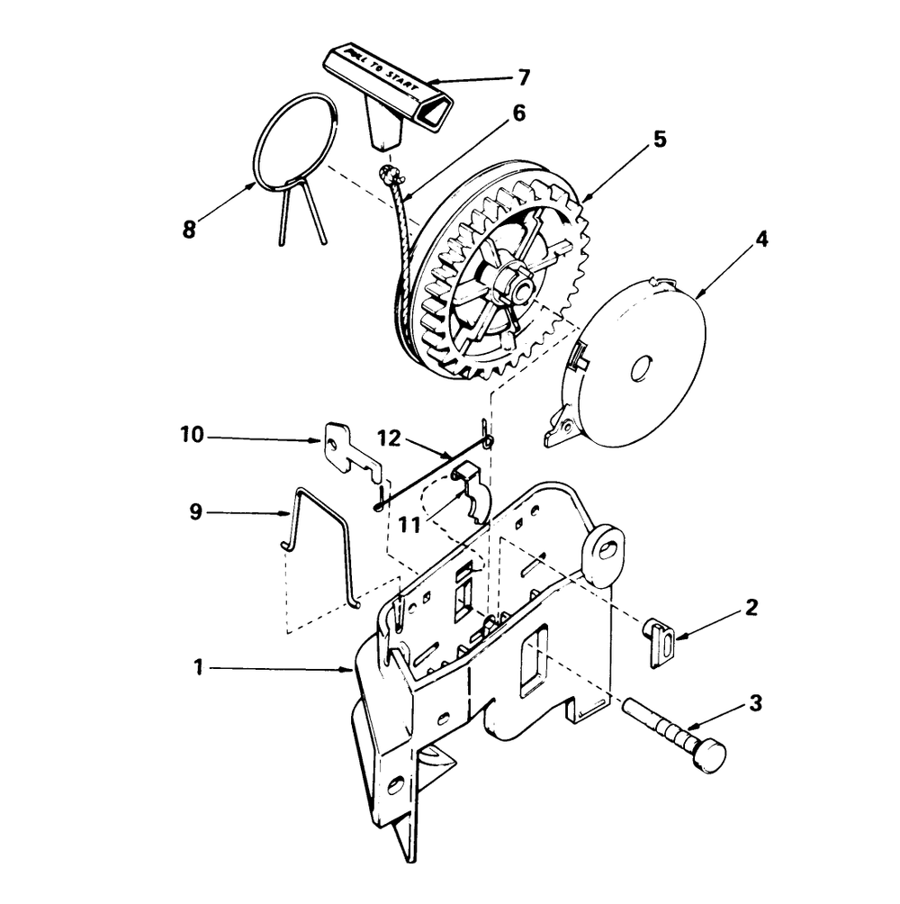 Starter Assembly No. 590532 Diagram and Parts List for 16771 4000001 - 4999999 Toro Lawn Mower
