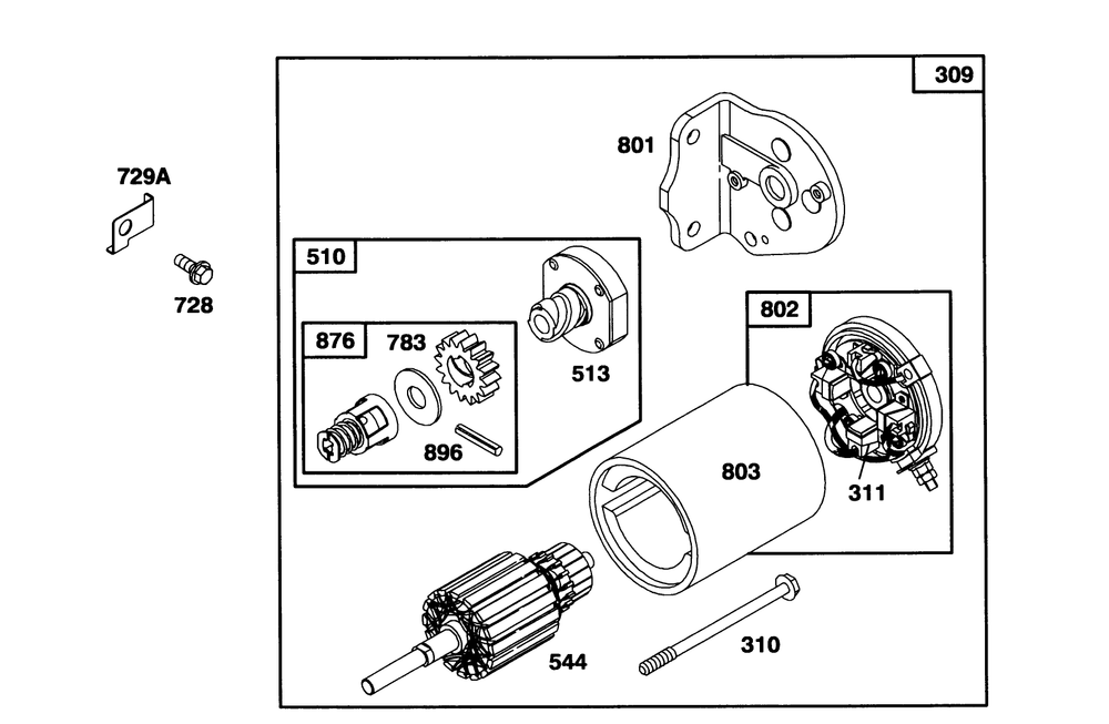 Engine Briggs & Stratton Model 286707-0452-01 Diagram and Parts List for 71203 3900001 - 3999999 Toro Lawn Tractor