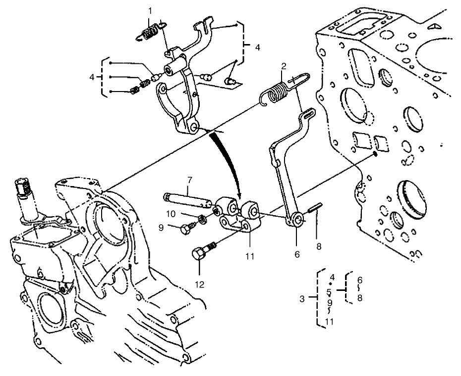 Governor Assembly Diagram and Parts List for 22303 990001 - 999999 Toro Lawn Tractor Accessories