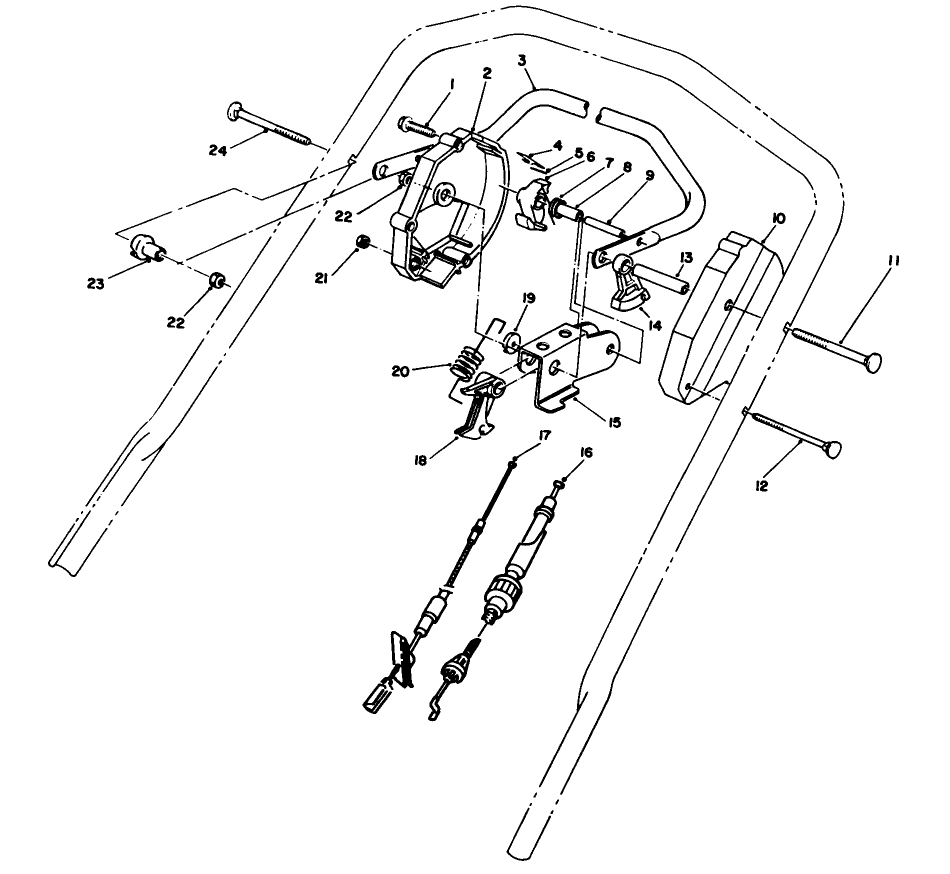 Traction Control Assembly Diagram and Parts List for 27500 2000001 - 2999999 Toro Lawn Mower