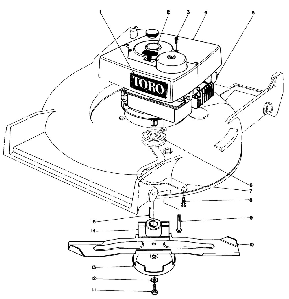 Engine Assembly Diagram and Parts List for 20752 2000001 - 2999999 Toro Lawn Mower