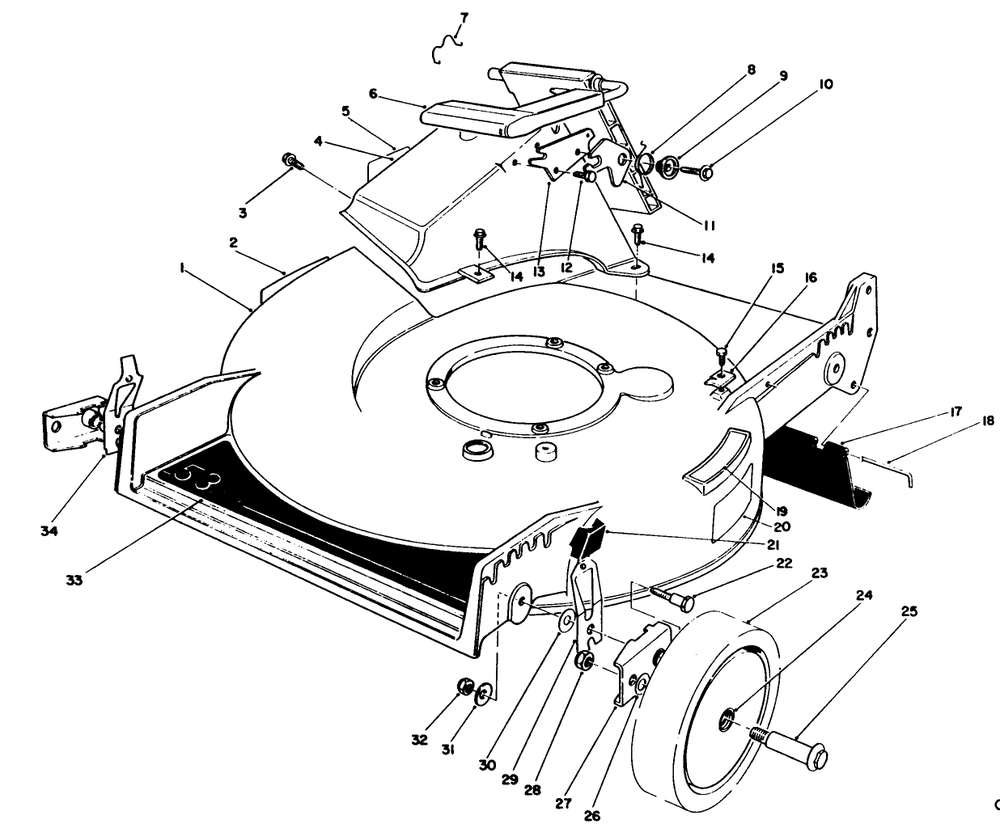 Housing Assembly Diagram and Parts List for 20584C 9000001 - 9999999 Toro Lawn Mower