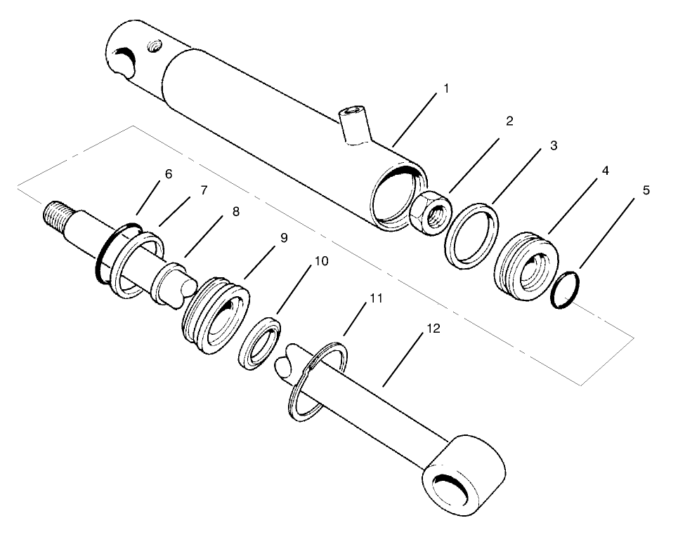 Hydraulic Cylinder No. 68-9700 Diagram and Parts List for 30620 790001 - 799999 Toro Lawn Tractor