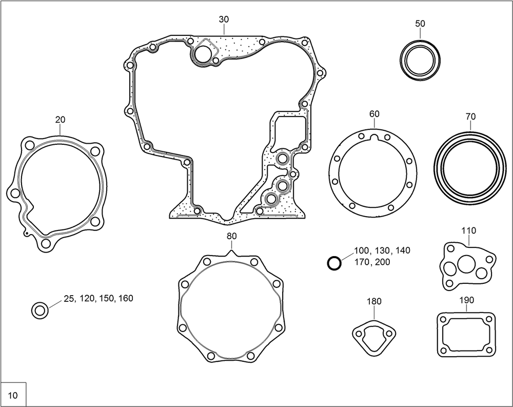 Lower Engine Gasket Kit Diagram and Parts List for 74267 403247200-999999999 Toro Lawn Mower