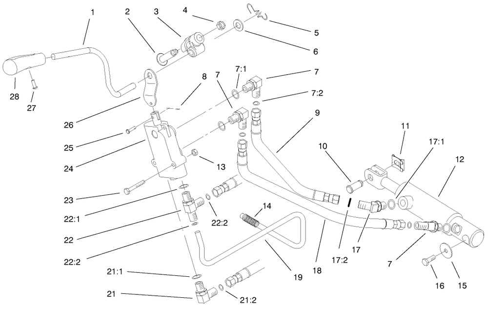 Hydro Lift Upper Assembly Diagram and Parts List for 73545 8900001 - 8999999 Toro Lawn Tractor