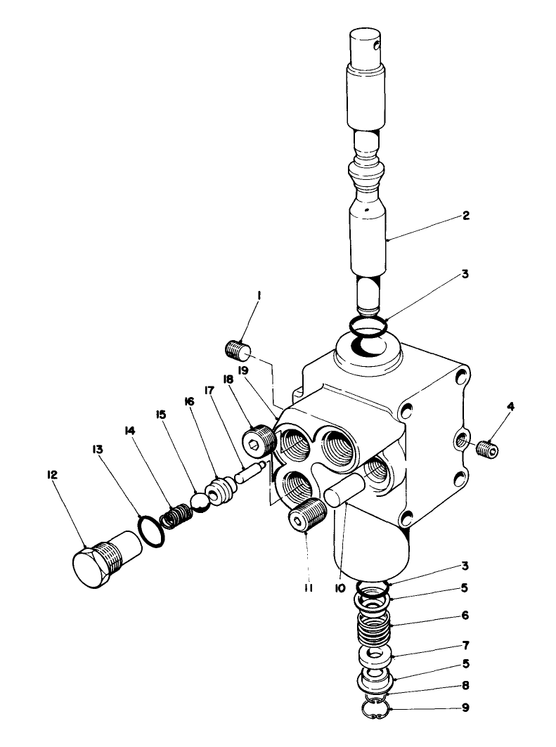 Valve Assembly 27-4190 Diagram and Parts List for 30550 80000001 - 89999999 Toro Lawn Tractor