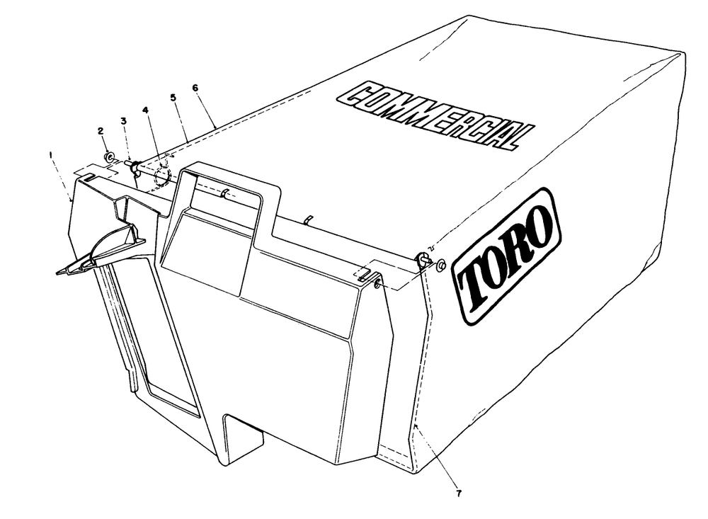 Grass Bag Assembly No. 11-5609 Diagram and Parts List for 22043 3900965 - 3999999 Toro Lawn Mower