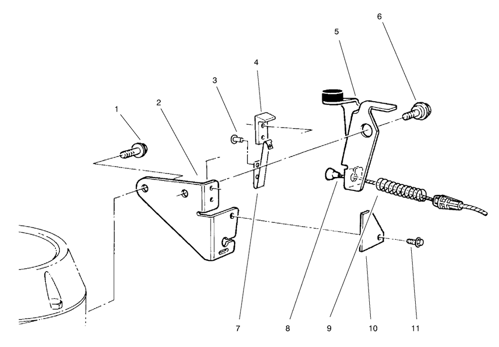 Brake Assembly Diagram and Parts List for 22031 7900001 - 7999999 Toro Lawn Mower