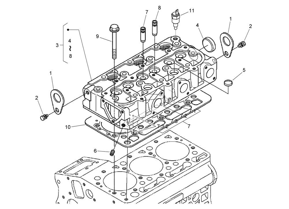 Cylinder Head Assembly Diagram and Parts List for 74274 (270000001-270999999)(2007) Toro Lawn Mower