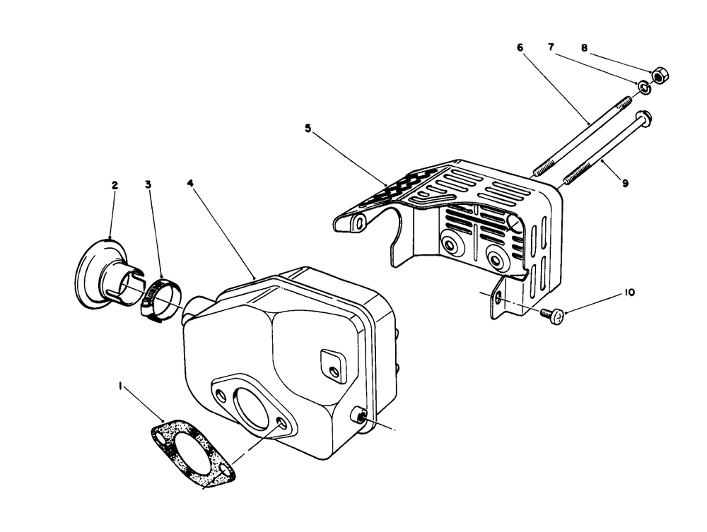 Muffler Assembly (Model No. 47pm1-1) Diagram and Parts List for 20326 2000001 - 2999999 Toro Lawn Mower