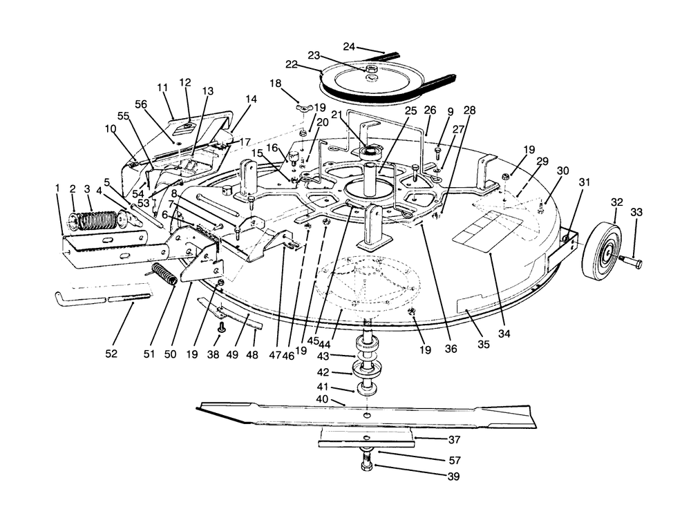 Mower Assembly-Recycler Diagram and Parts List for 70080 5900001 - 5999999 Toro Lawn Tractor