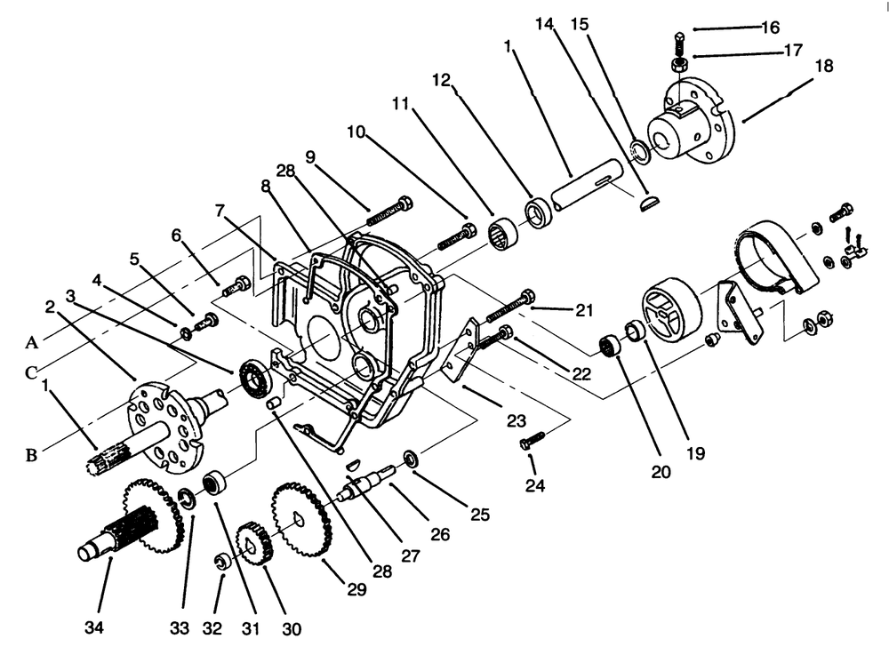 Transaxle Assembly (Continued) Diagram and Parts List for 73401 5901261 - 5999999 Toro Lawn Tractor