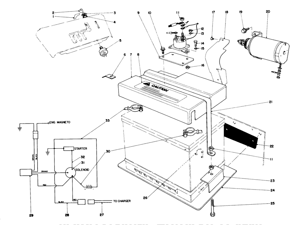 12 Volt Starting Motor Kit 37-4640 (8 & 11 H.P.Snowthrower Model 38150 & 38090) Diagram and Parts List for 38090 0000001 - 0999999 Toro Snow Blower