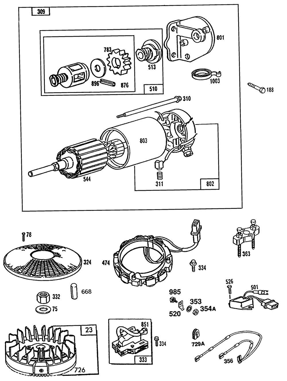 Engine Toro Power Plus Diagram and Parts List for 72081 3900001 - 3999999 Toro Lawn Tractor