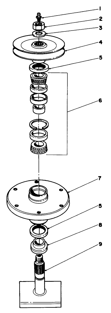 Drive Spindle No. 27-0870 Diagram and Parts List for 30152 700001 - 799999 Toro Lawn Mower