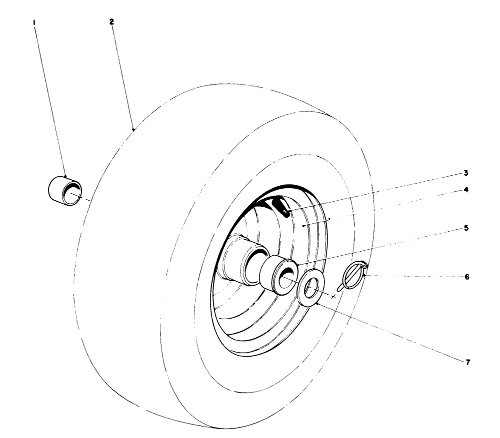 Wheel Assembly Diagram and Parts List for 38155 3000001 - 3999999 Toro Snow Blower