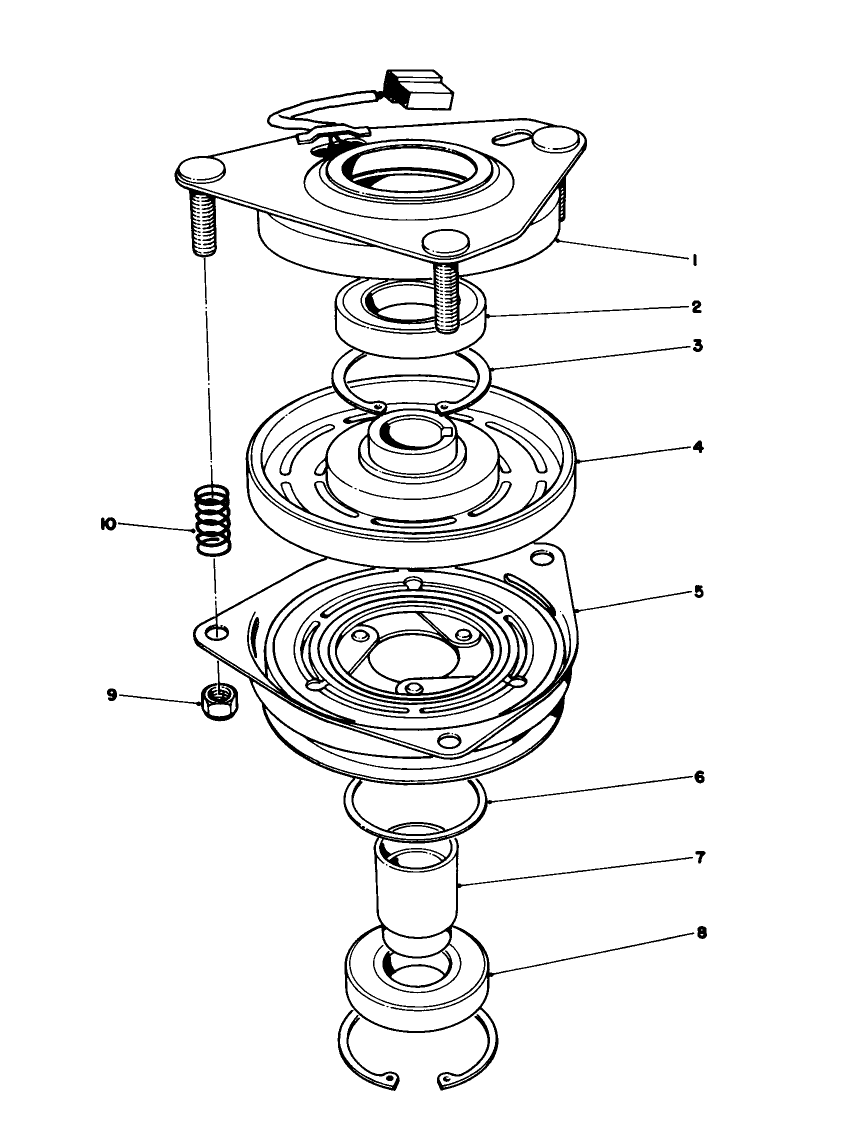 Clutch Assembly No. 44-0770 Diagram and Parts List for 57300 4000001 - 4999999 Toro Lawn Tractor