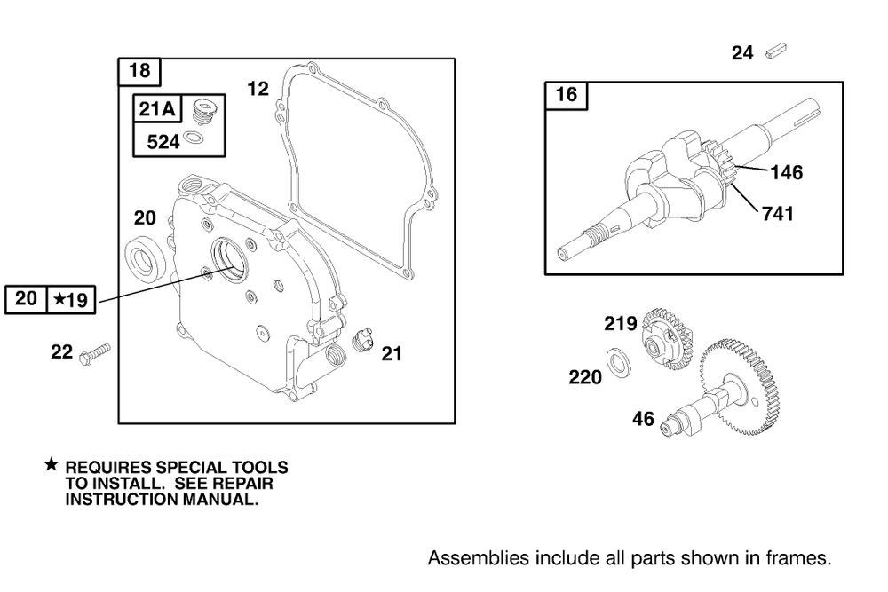 Engine Briggs & Stratton Model 135202-0142-03 Diagram and Parts List for 62060 890001 - 899999 Toro Seeder