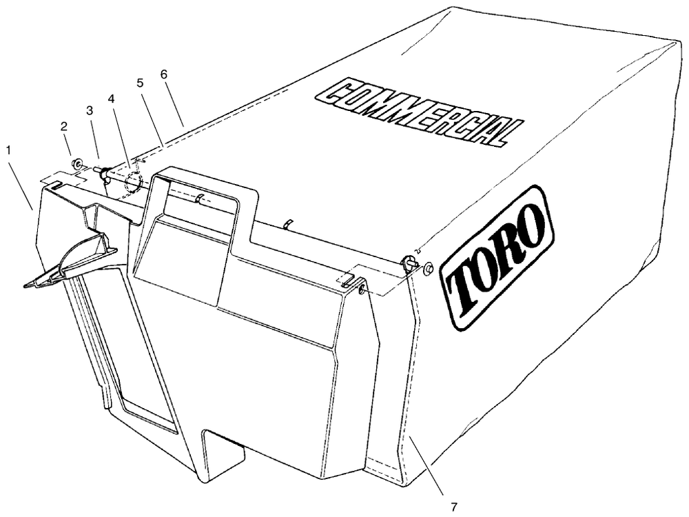 Grass Bag Assembly No. 11-5609 Diagram and Parts List for 22043 6900001 - 6999999 Toro Lawn Mower