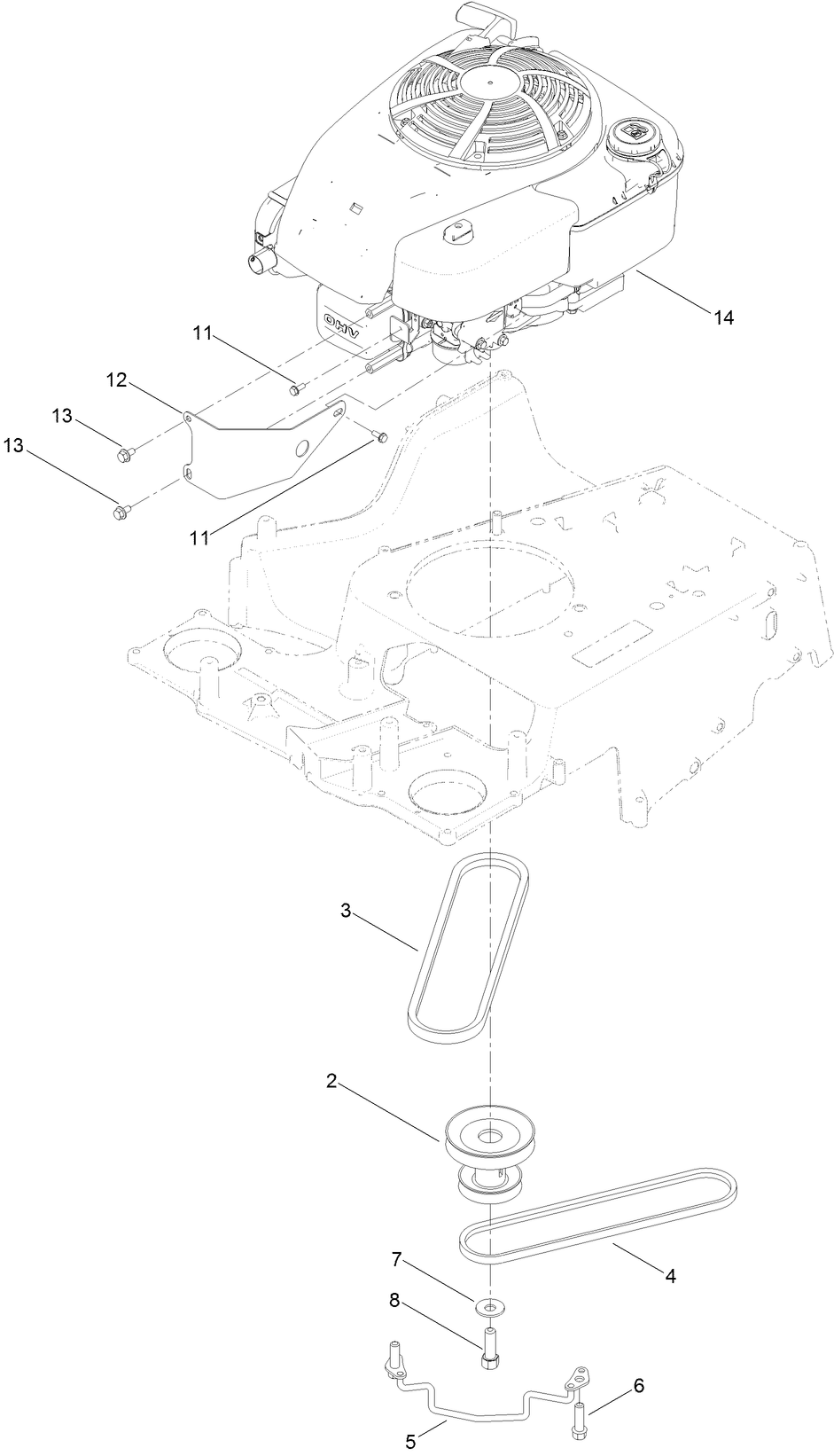Engine Assembly Diagram and Parts List for 20976 400000000 - 402099999 Toro Lawn Mower