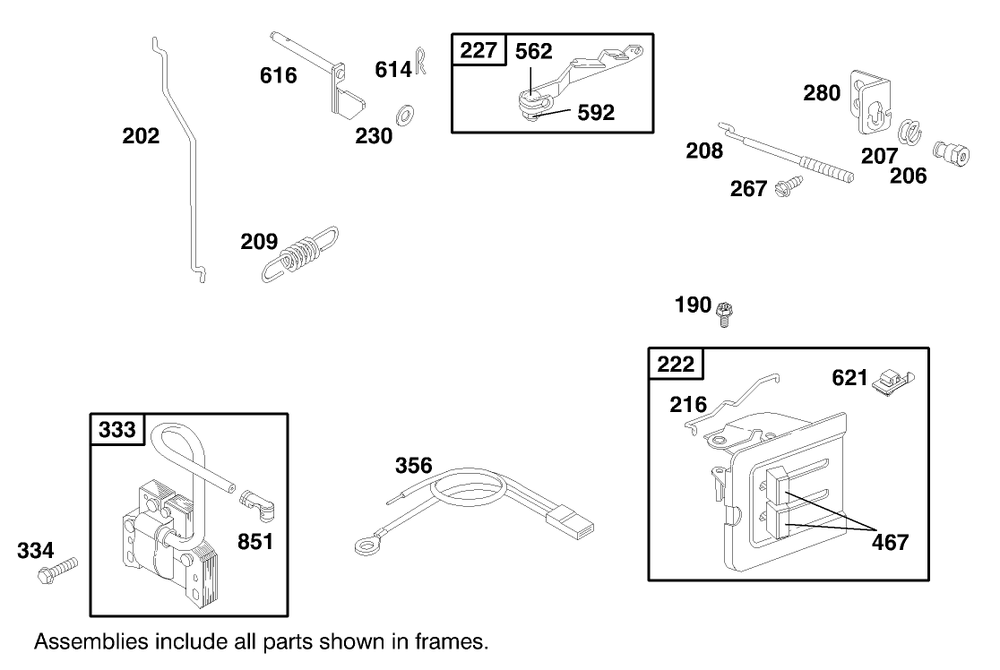 Engine Briggs & Stratton Model 135202-0142-03 Diagram and Parts List for 62060 890001 - 899999 Toro Seeder