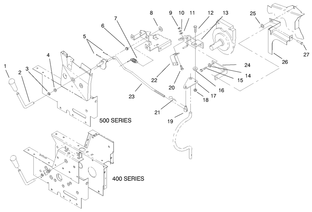 Pto Clutch System Diagram and Parts List for 73422 7900001 - 7999999 Toro Lawn Tractor