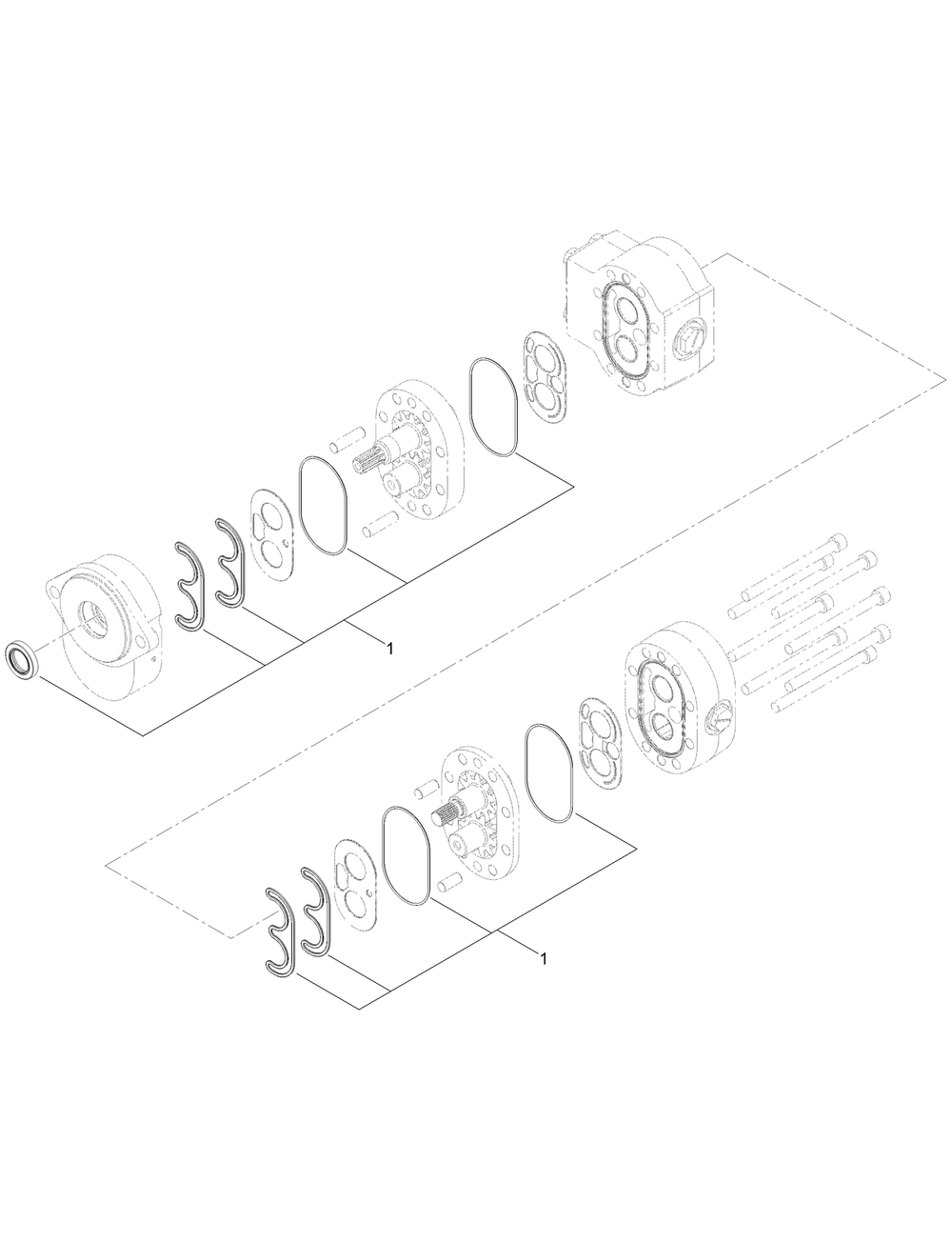Hydraulic Gear Pump Assembly No. 127-6550 Diagram and Parts List for 25403 400000000 - 401399999 Toro Lawn Tractor Accessories