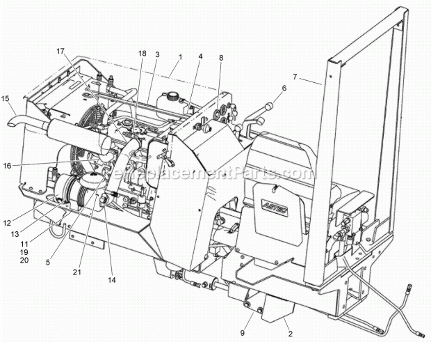 Basic Unit Assembly Diagram and Parts List for 2011  Toro Lawn Tractor Accessories