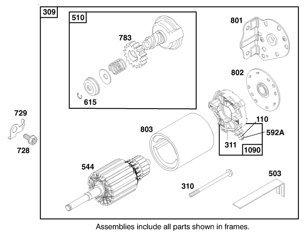 Engine Briggs & Stratton Model 28q777-0668-E1 Diagram and Parts List for 71196 8900001 - 8999999 Toro Lawn Tractor