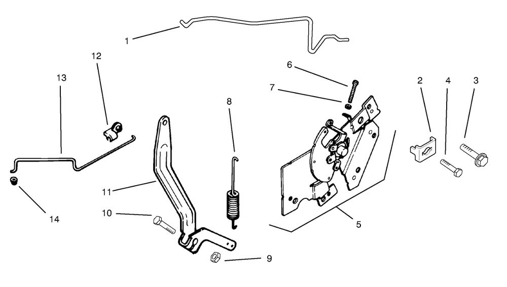 Engine Controls Diagram and Parts List for 72064 8900600 - 8999999 Toro Lawn Tractor