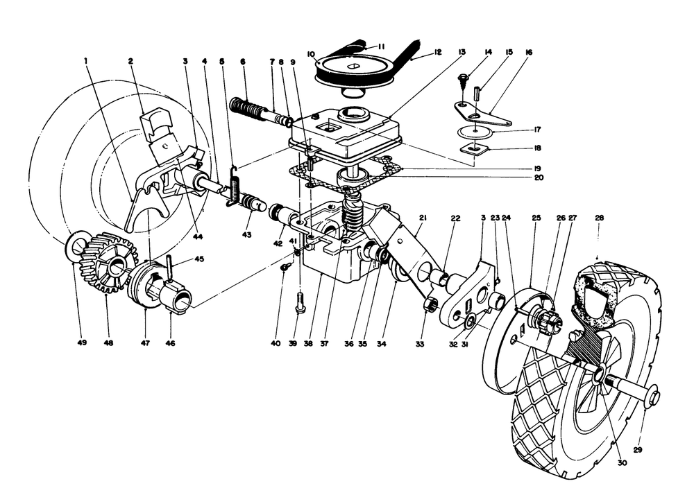 Gear Case Assembly Diagram and Parts List for 16771 4000001 - 4999999 Toro Lawn Mower