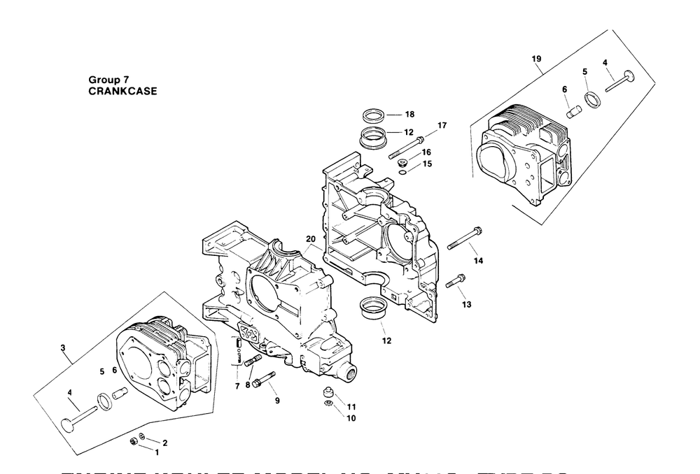 Crankcase-Engine Kohler Model No. Mv16s-Type Ps56519 Diagram and Parts List for 30180 490731 - 499999 Toro Lawn Tractor Accessories