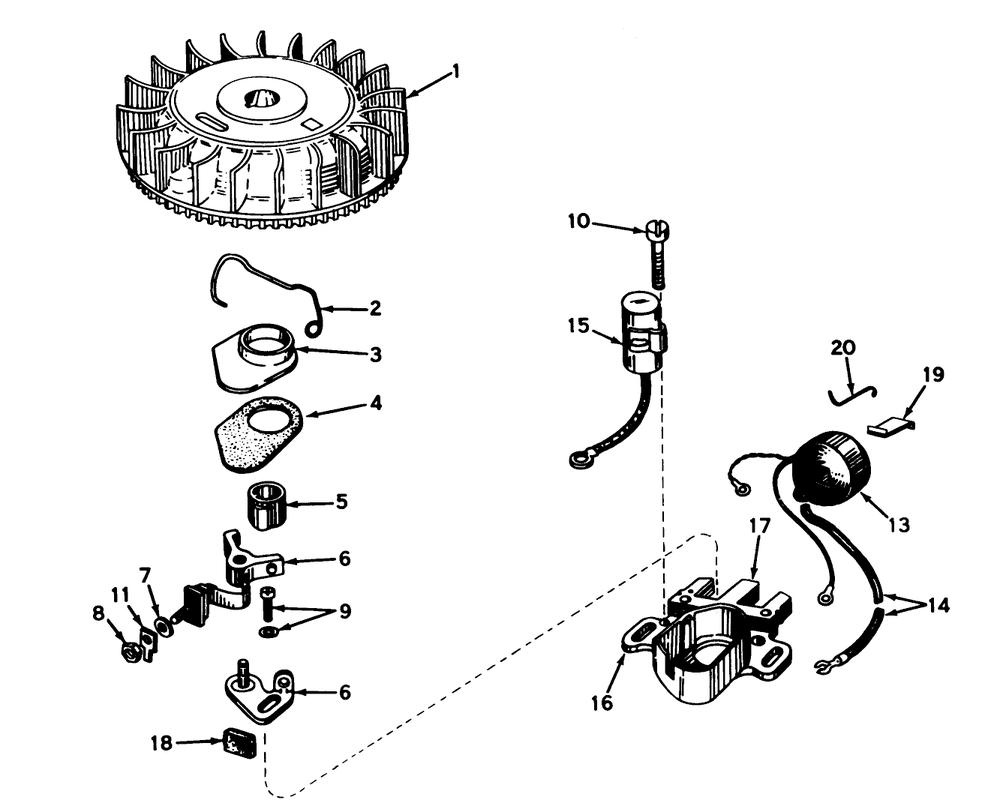 Magneto No. 610793 Diagram and Parts List for 16268 5000001 - 5999999 Toro Lawn Mower