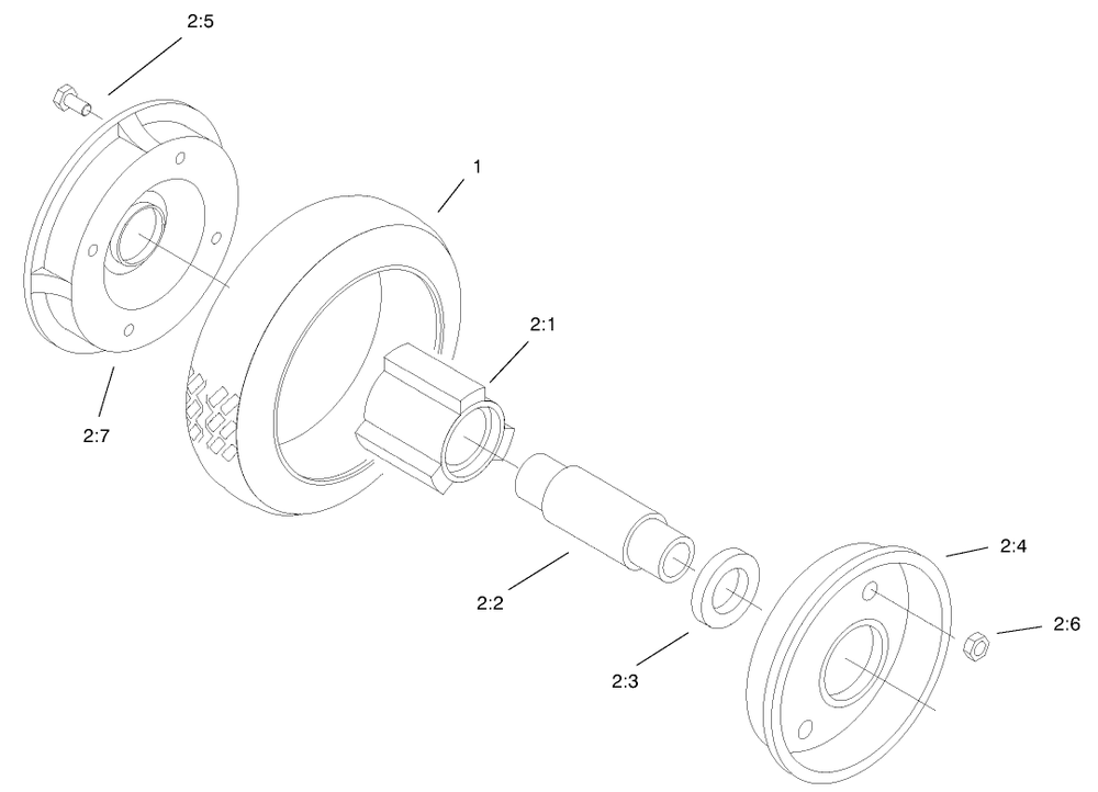 Rear Wheel & Tire Assembly Diagram and Parts List for 22157 9900001 - 9999999 Toro Lawn Mower