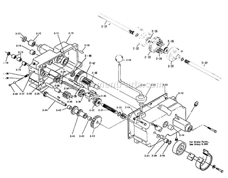 Transmission 3-Speed Diagram and Parts List for 1-0110 1972 Toro Lawn Tractor