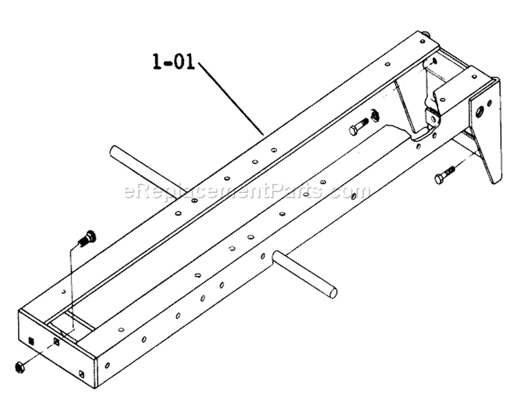 B-100 Parts Manual 1.000 Frame Assembly (fig. 1) Diagram and Parts List for 1-0141 1975 Toro Lawn Tractor