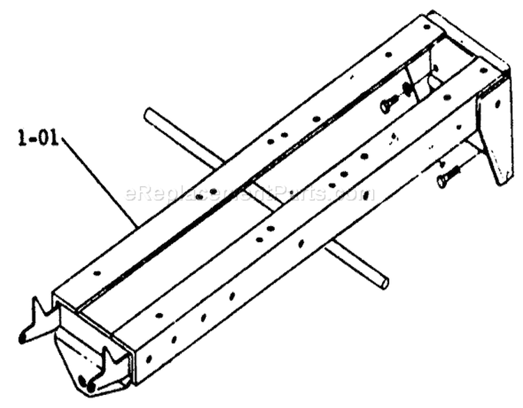 Frame Assembly (plate 1.1) Diagram and Parts List for 1-0310 1971 Toro Lawn Tractor