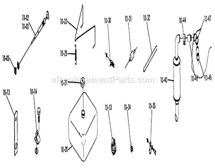 Fuel And Exhaust Systems (plate 10.1) Diagram and Parts List for 1-0310 1971 Toro Lawn Tractor